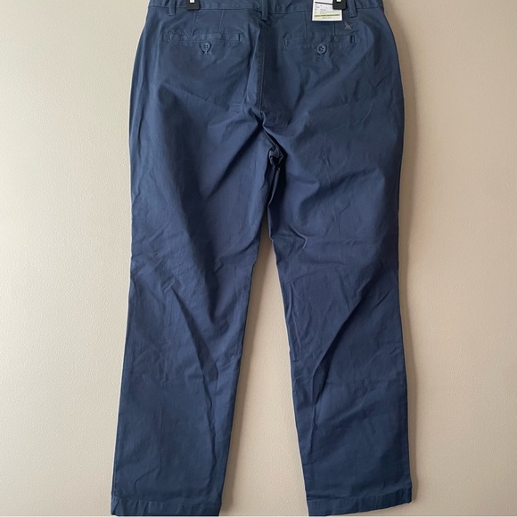 NWT EDDIE BAUER Curvy Straight Leg Stretch Dusty Indigo Mid Rise Dress Pants - Picture 2 of 7